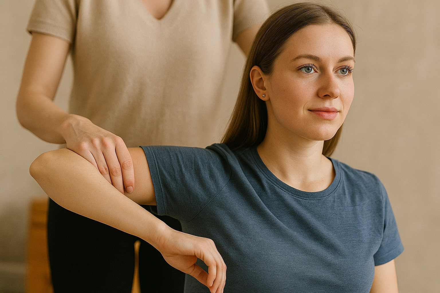Therapy session focused on joint stability